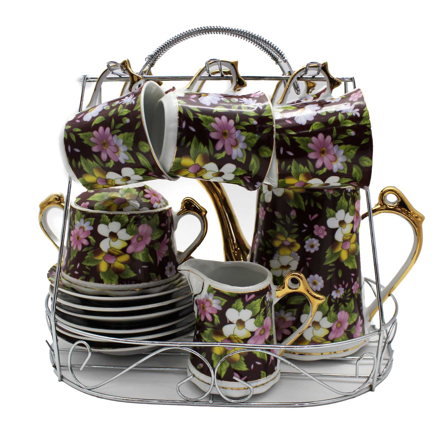 Ceramic Traditional Tea Serving Set 15 Pc Set LKJW980499